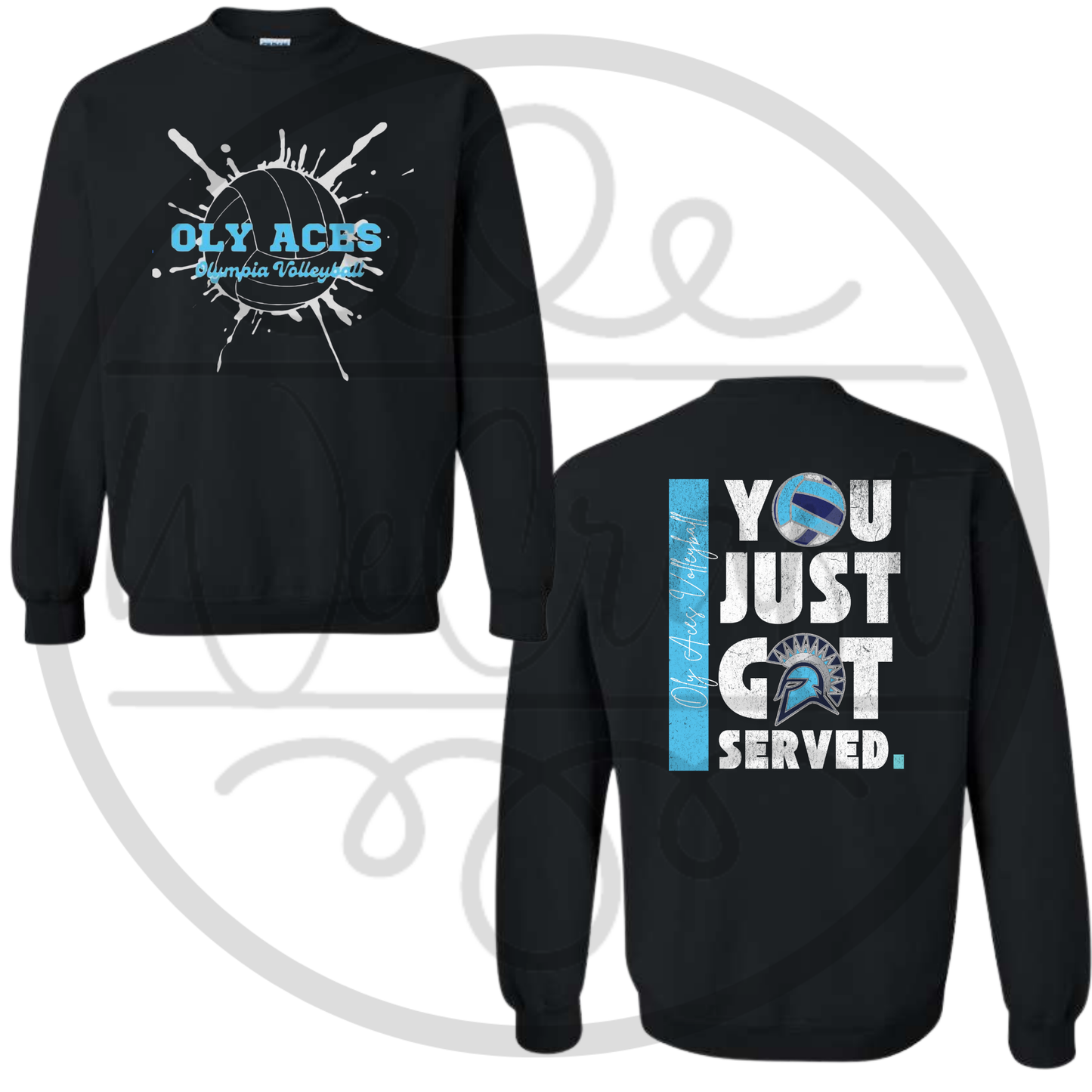 Oly Aces Logo Served Crewneck