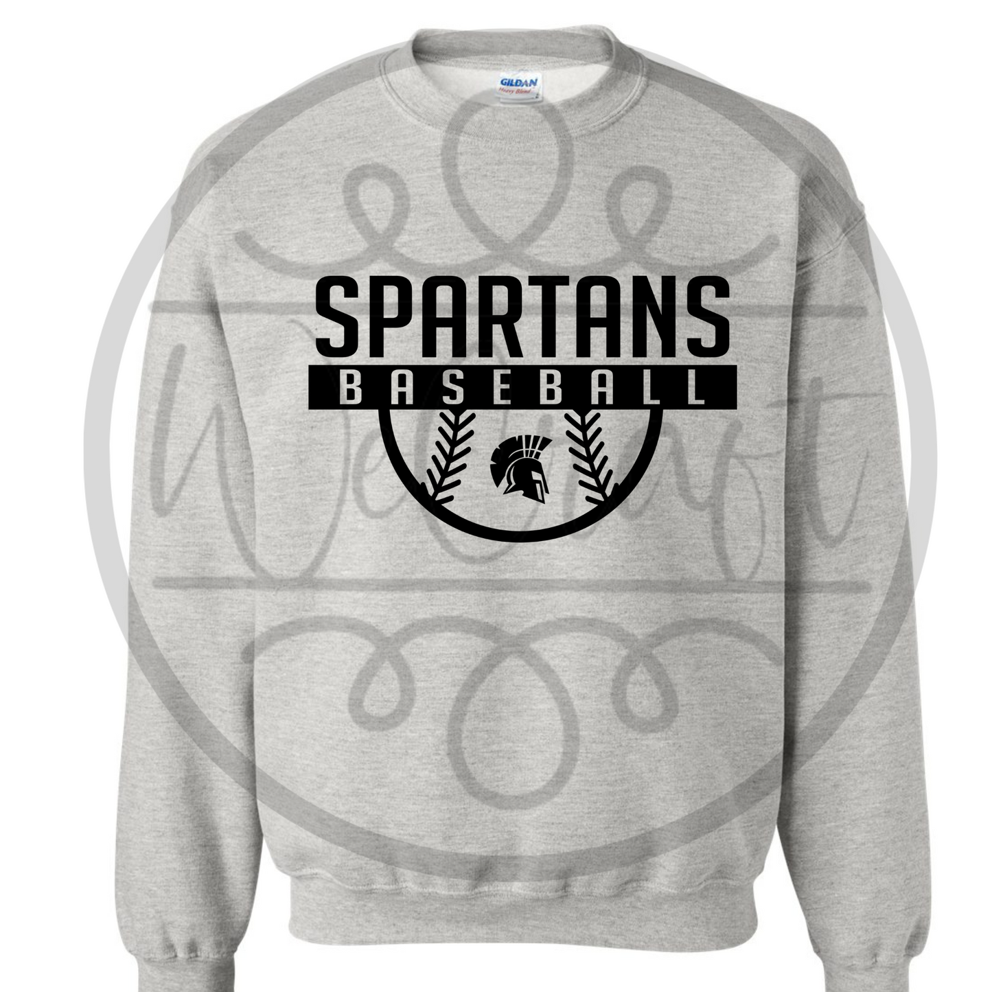 Spartans Baseball Black Crewneck