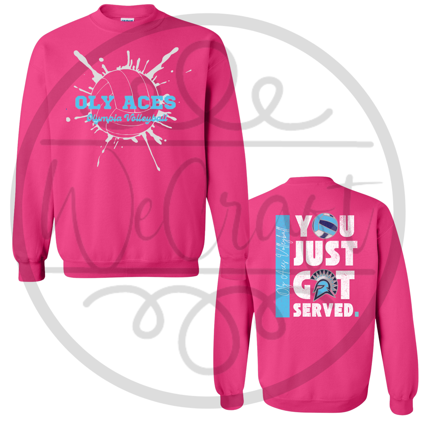 Oly Aces Logo Served Crewneck