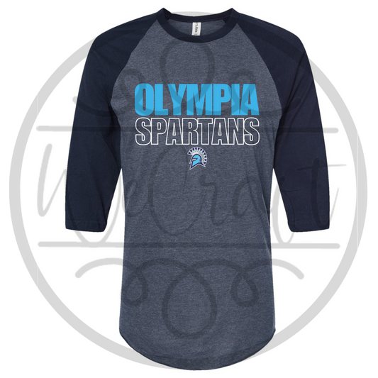 Spartans Outline Raglan Tee