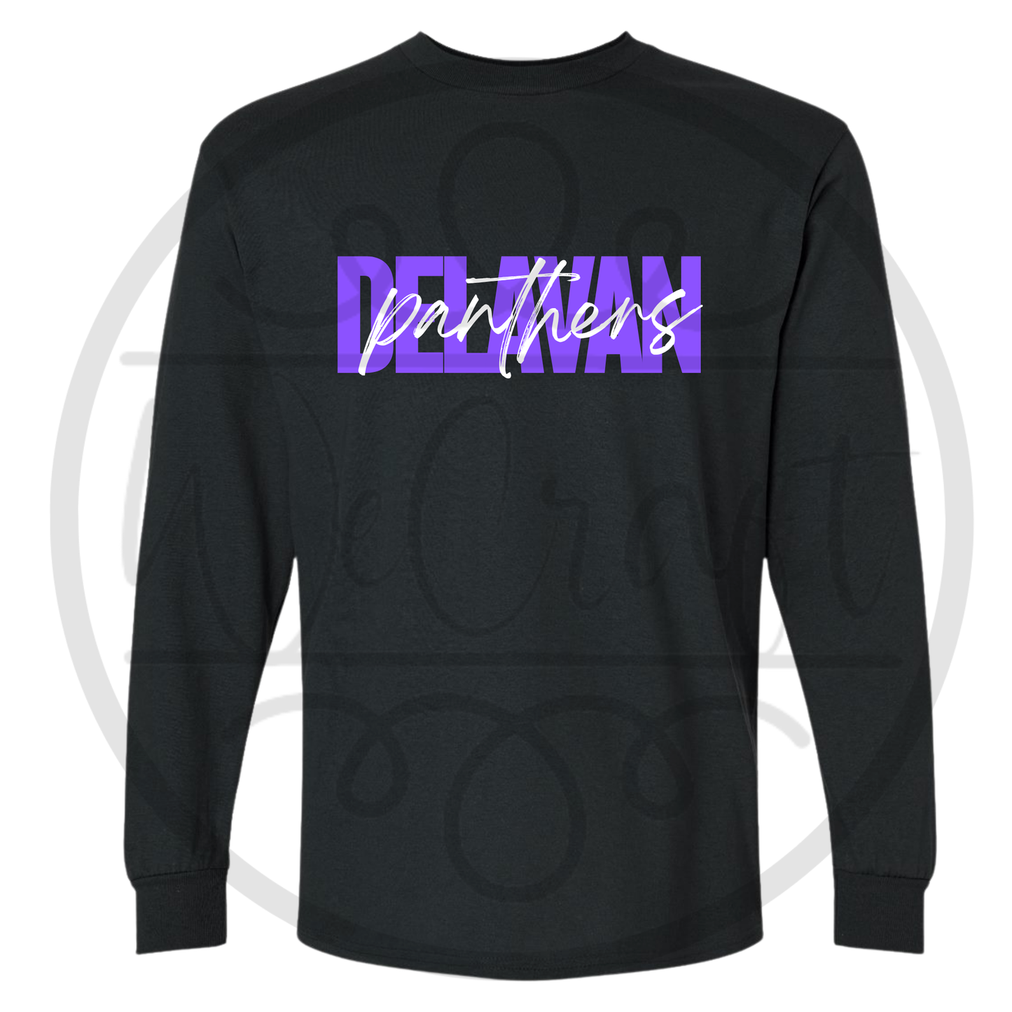Delavan Panthers Cursive Long Sleeve