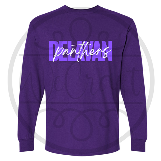 Delavan Panthers Cursive Long Sleeve