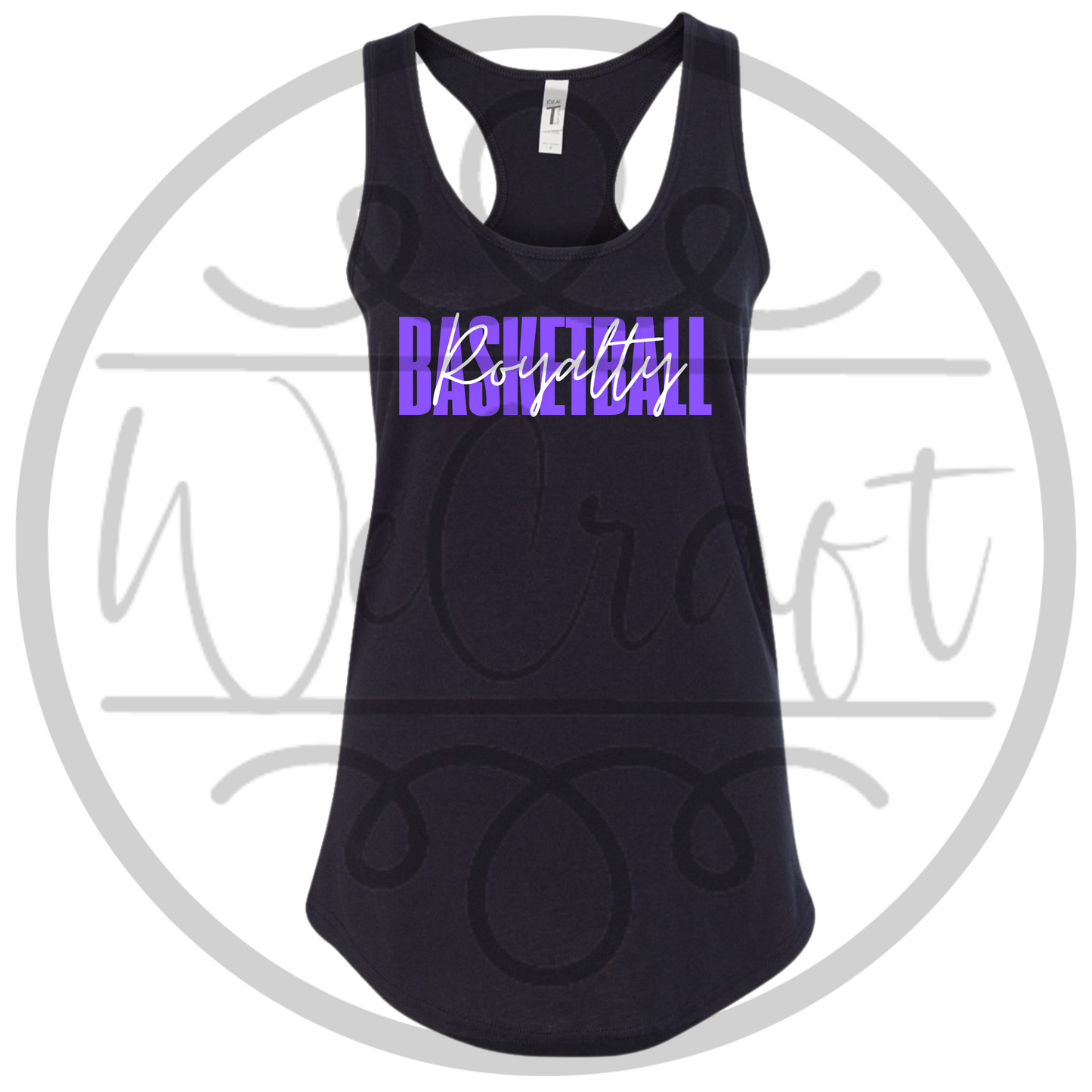 Next Level Racerback Black Cursive Tank