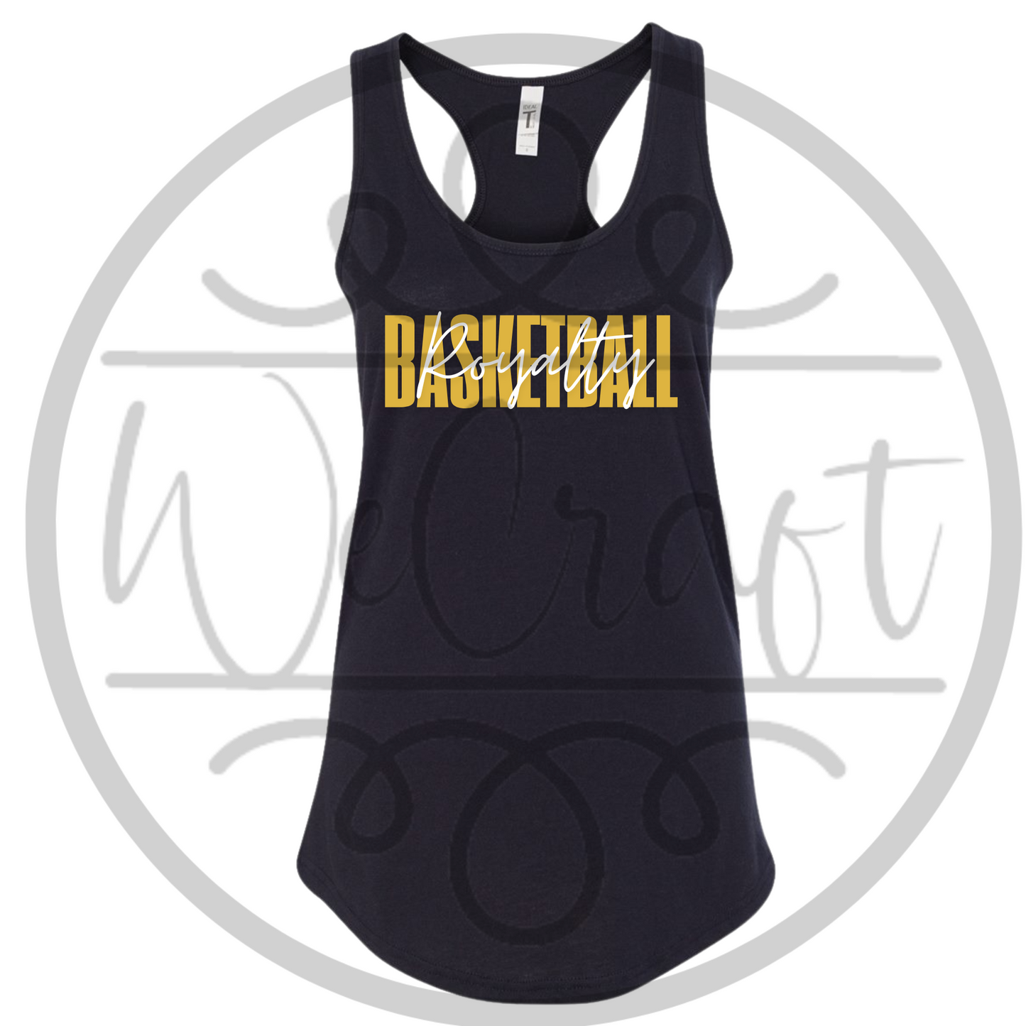 Next Level Racerback Black Cursive Tank