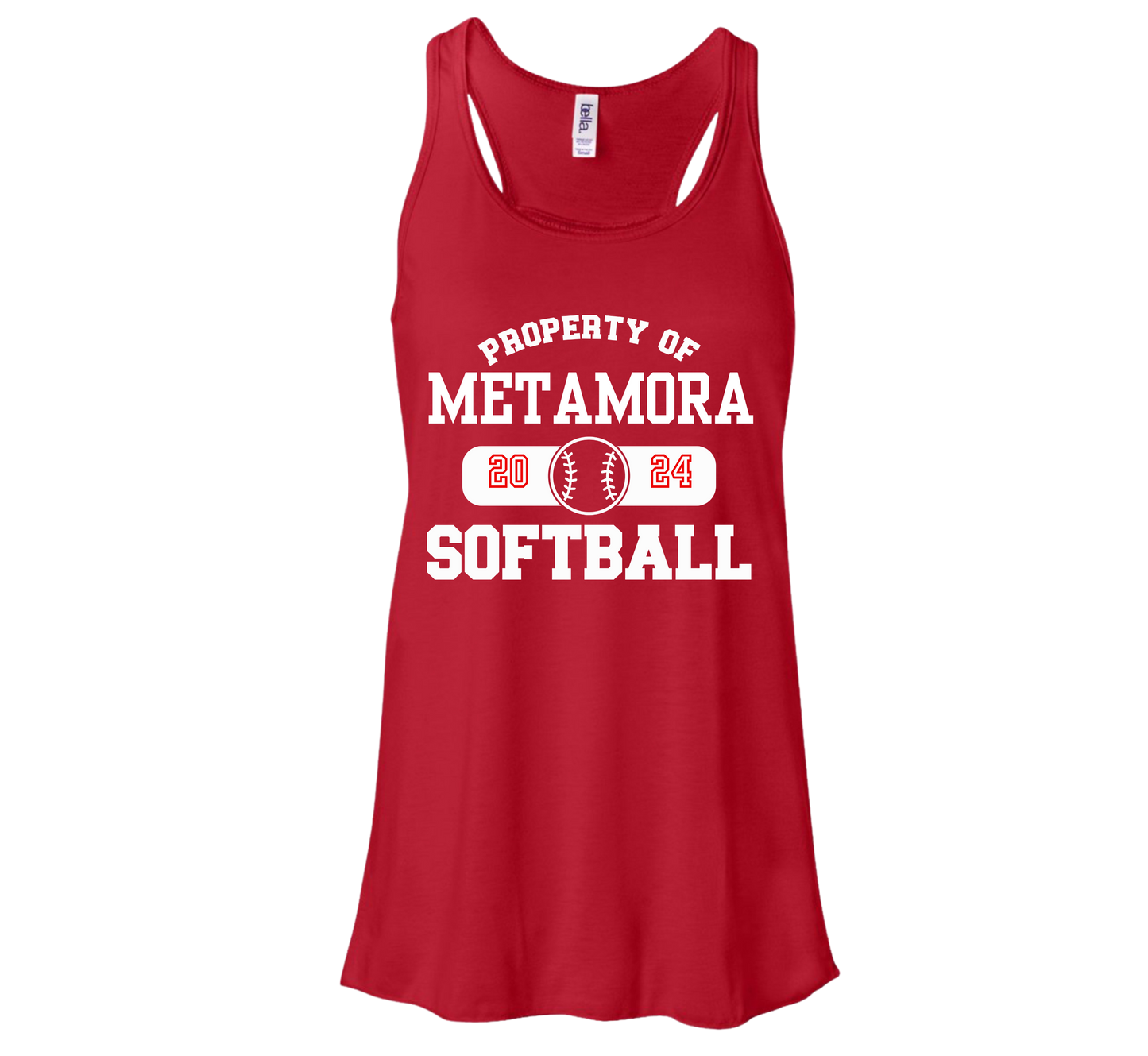 Metamora Flames Softball Red Tank
