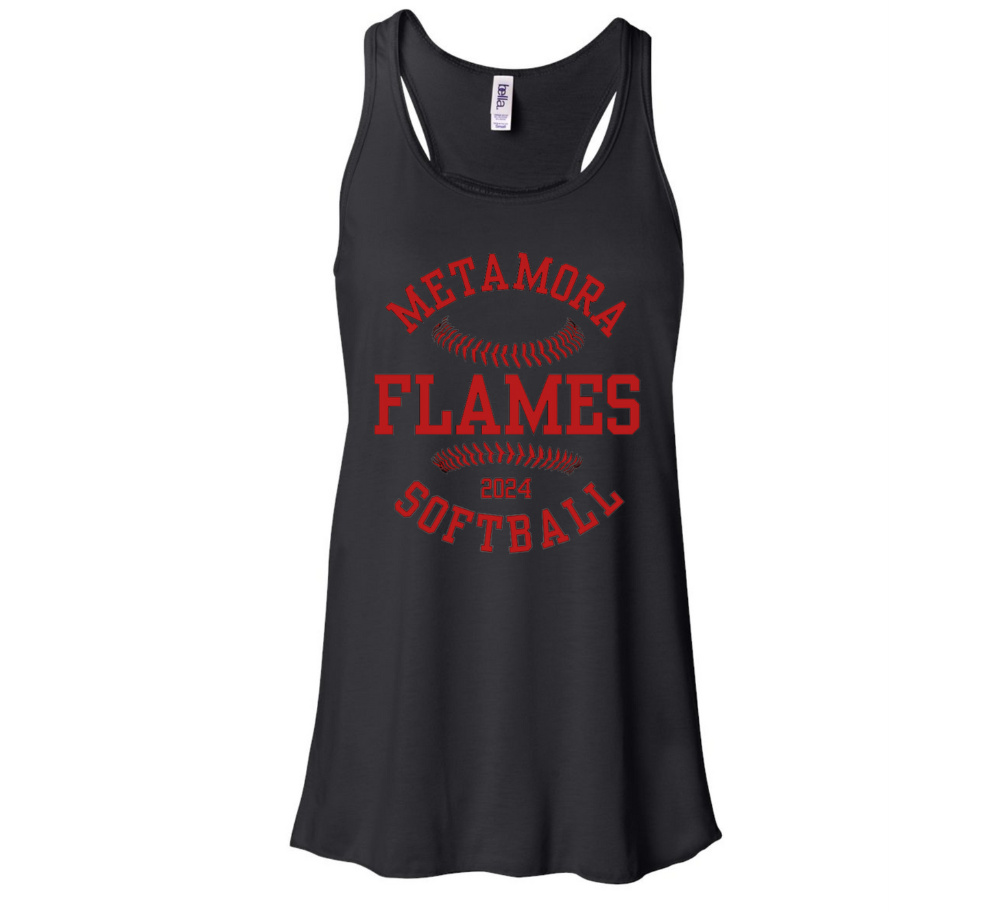Metamora Flames Softball Black Tank