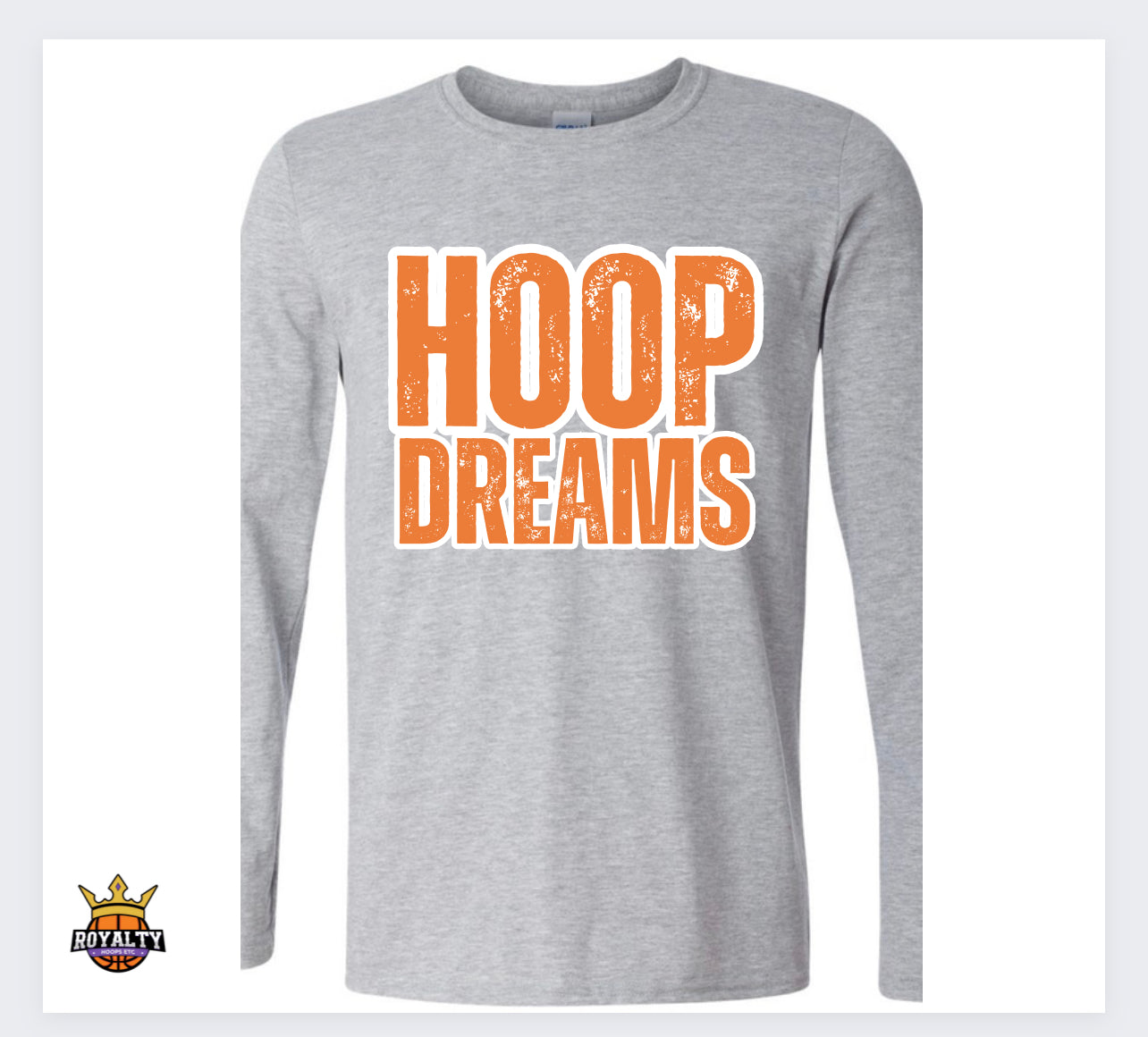 Hoop Dreams Distressed Gray LS Tee