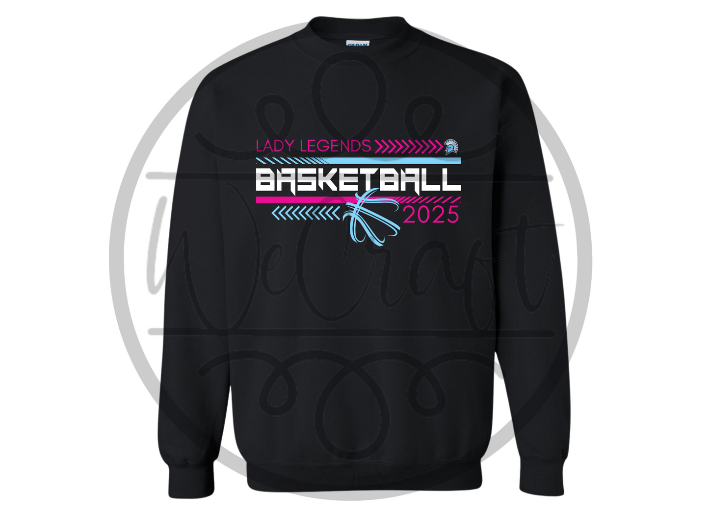 Etched Lady Legends Basketball Crewneck