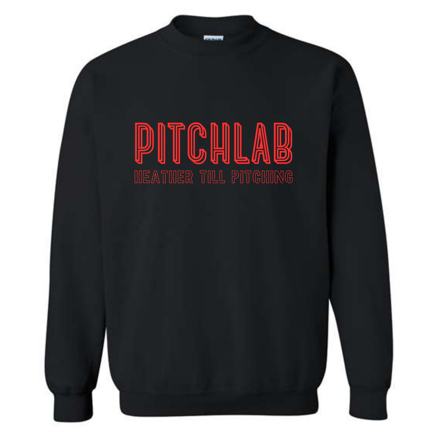 PitchLab Etched Crewneck - Black