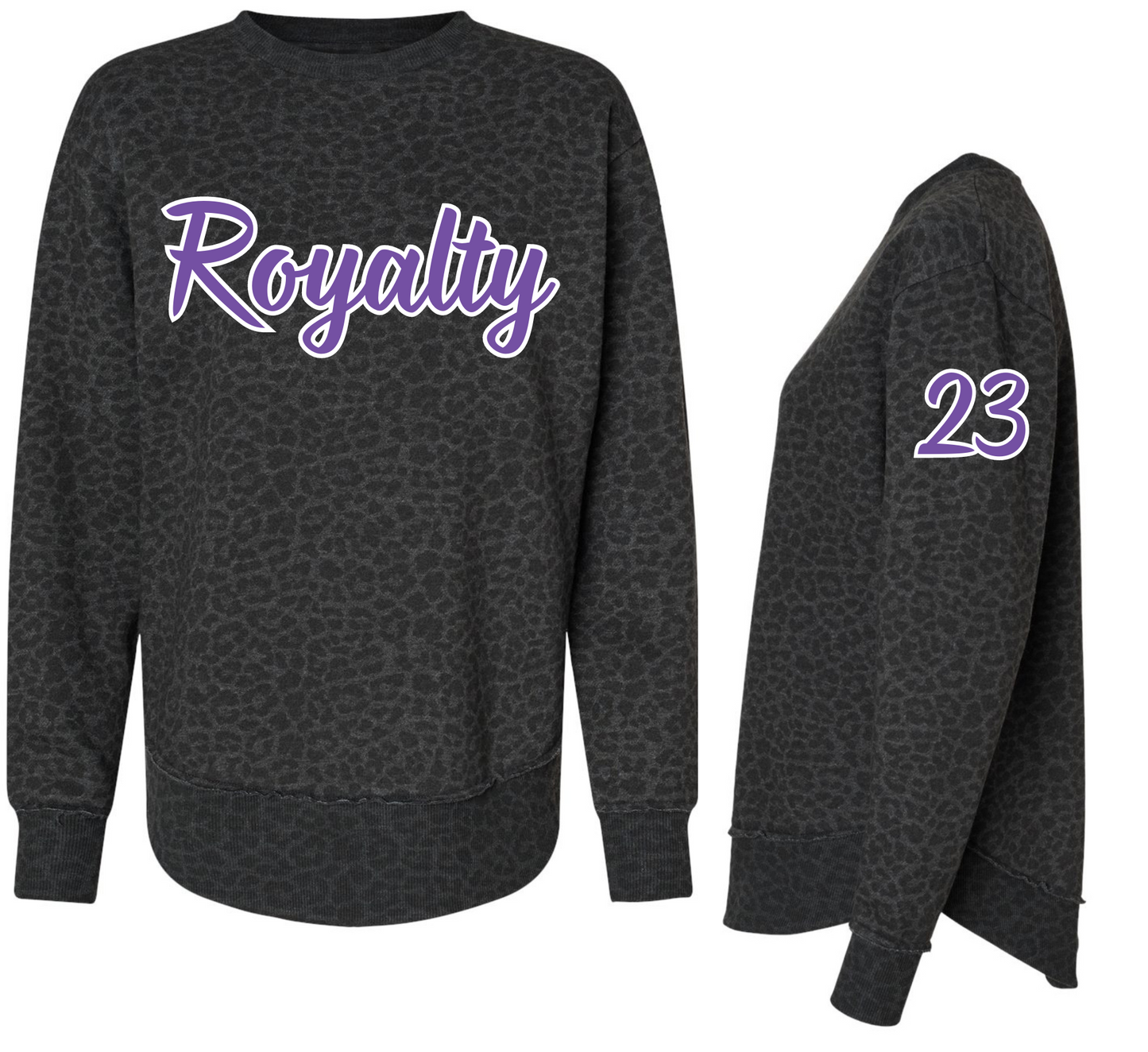 LAT Women's Leopard Weekender Pullover - PURPLE