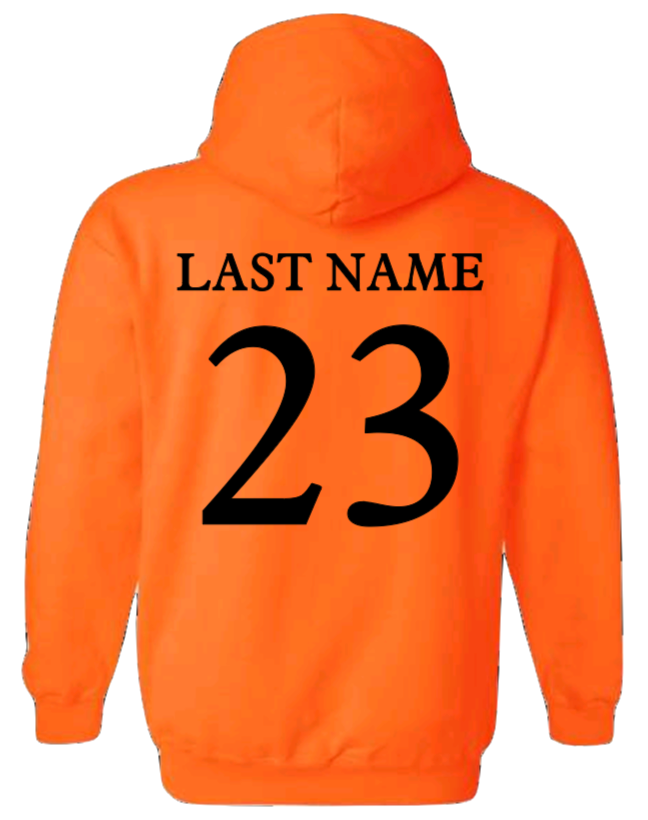 Adult Unisex 50/50 Neon Orange Hoodie
