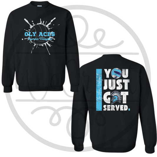 Oly Aces Logo Served Crewneck