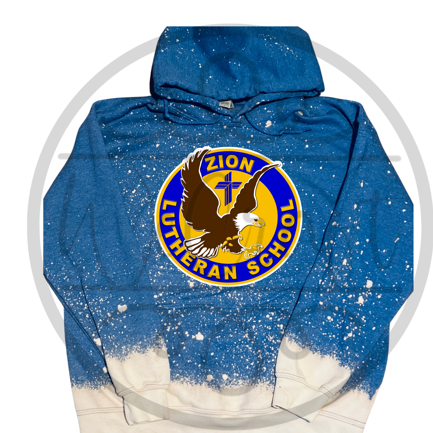 Royal Blue Bleached Hoodie