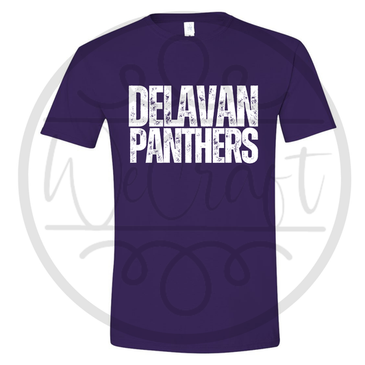 Delavan Panthers Distressed Tee