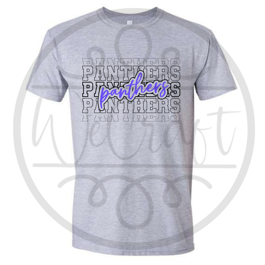 Panthers Stacked Tee