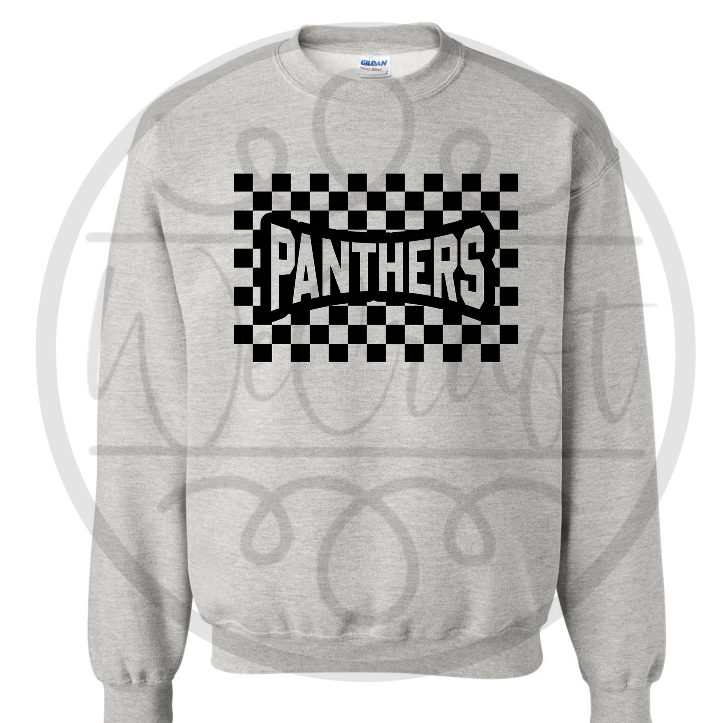 Panthers Checkered Crewneck