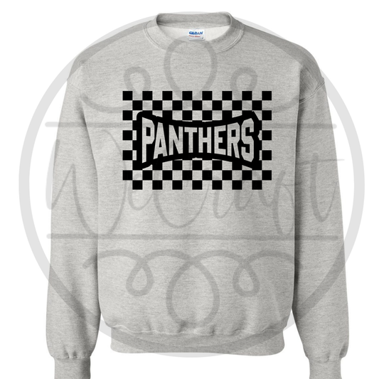 Panthers Checkered Crewneck