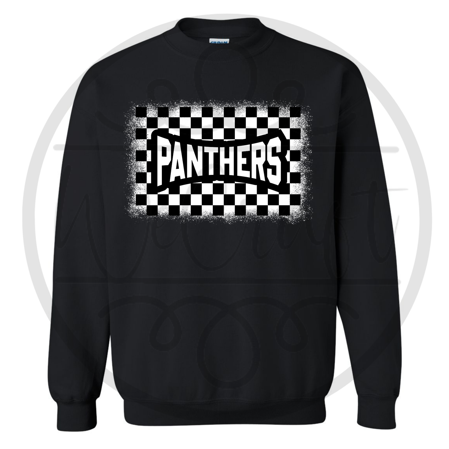 Panthers Checkered Crewneck