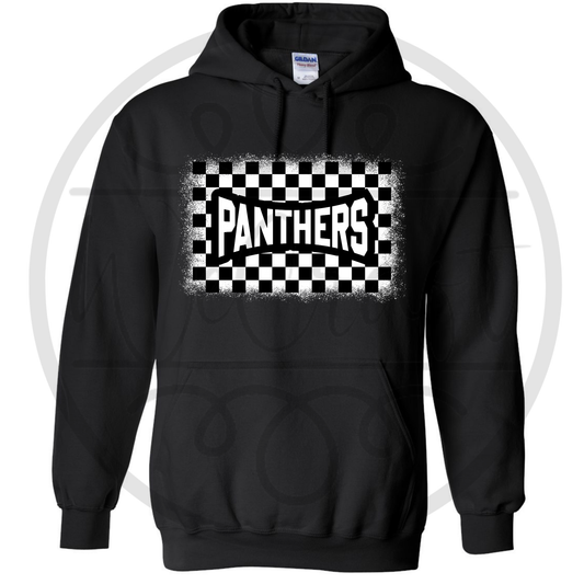 Panthers Black Faux Bleached Hoodie