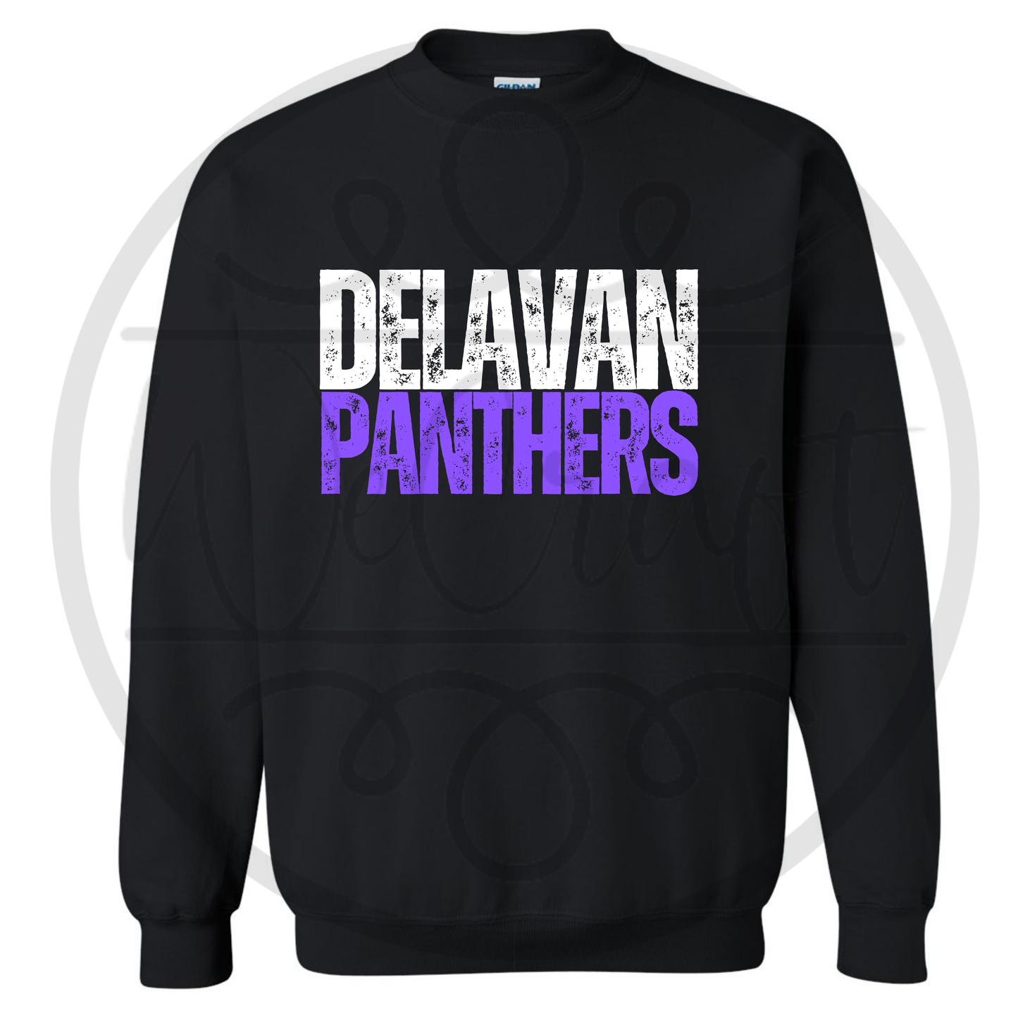 Delavan Panthers Distressed Crewneck