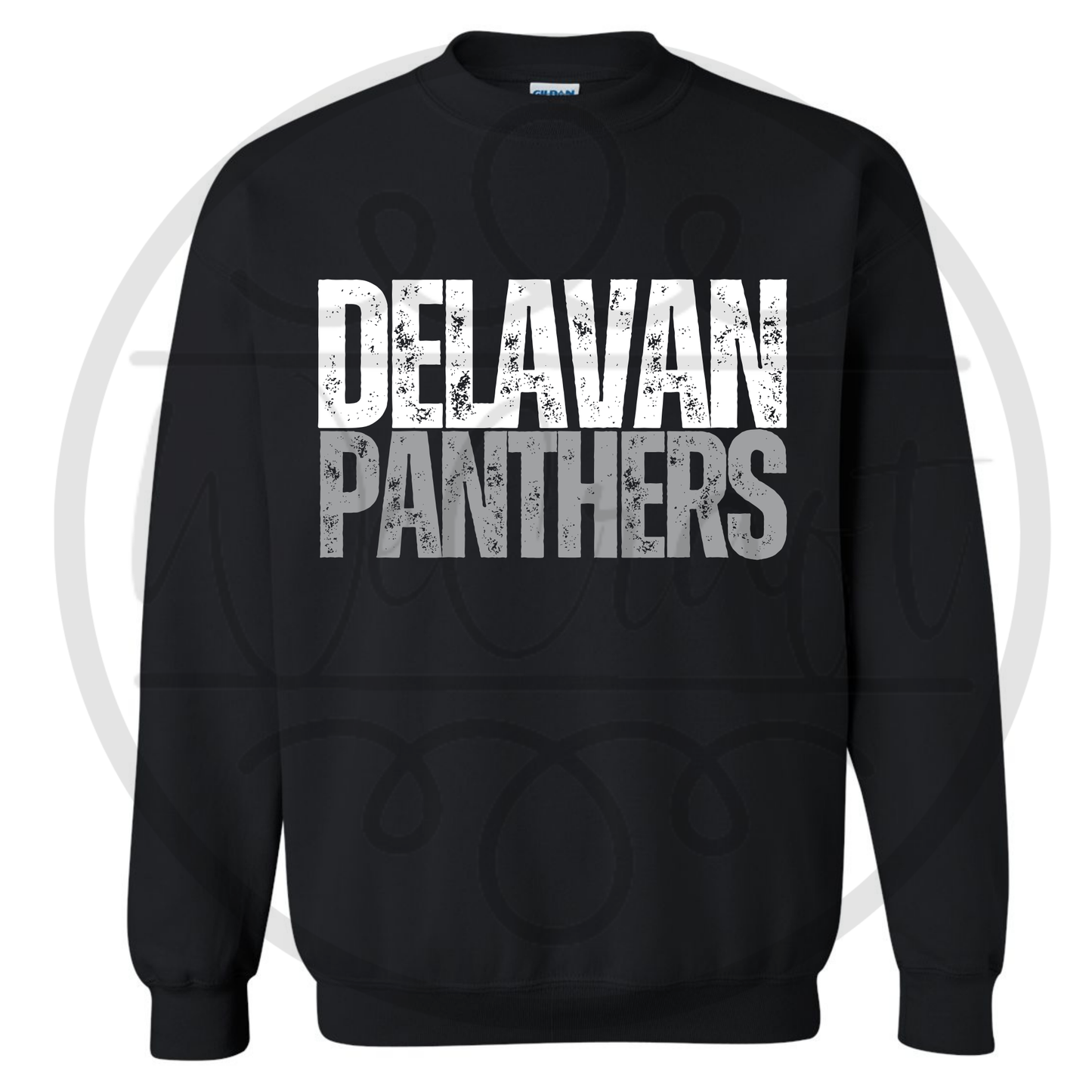 Delavan Panthers Distressed Crewneck