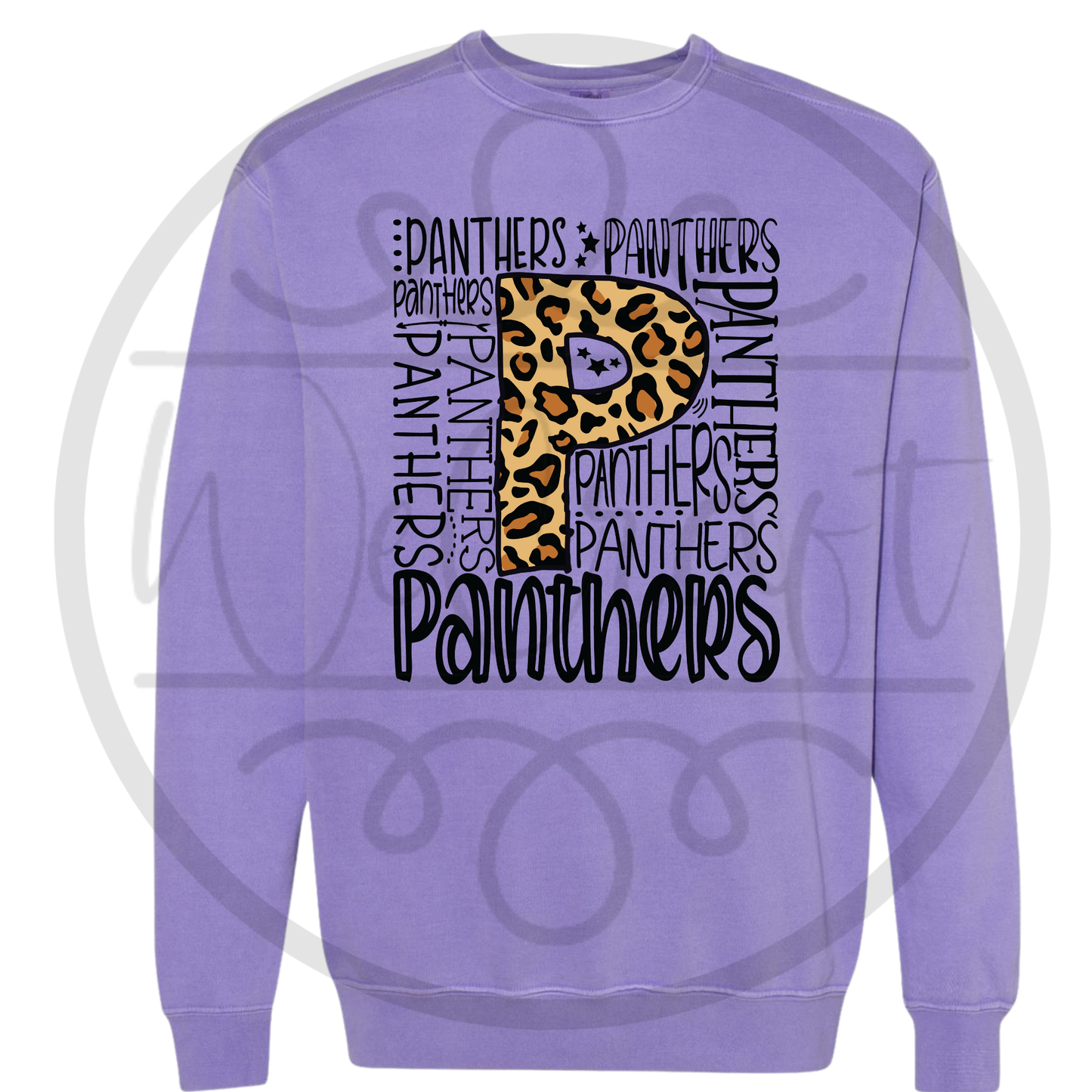 Violet Comfort Colors Panthers Crewneck