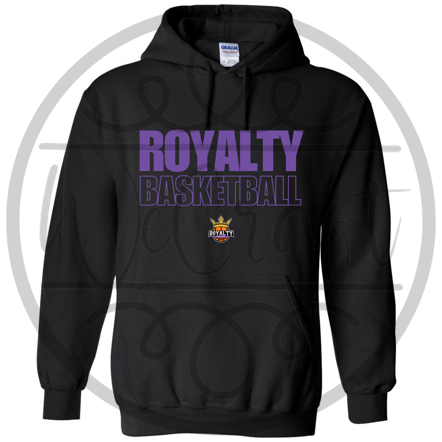 Royalty Basketball Outline Hoodie - Black