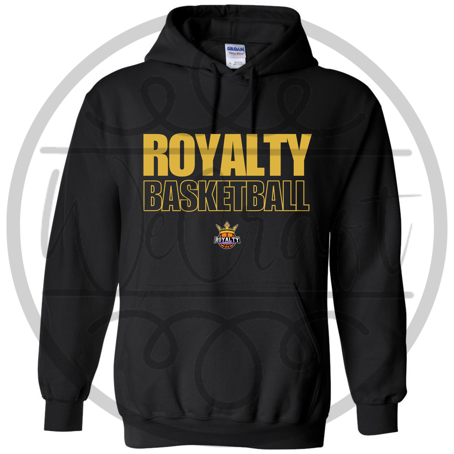 Royalty Basketball Outline Hoodie - Black