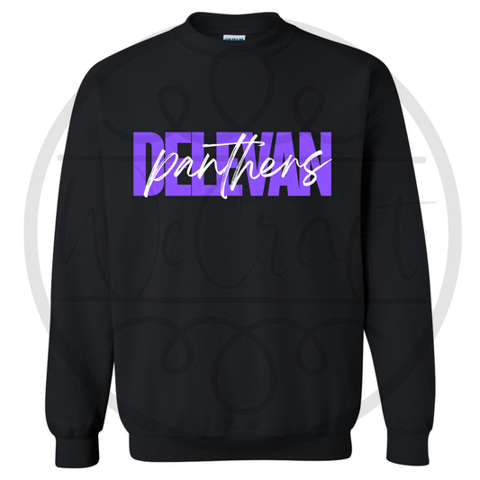 Panthers Cursive Crewneck