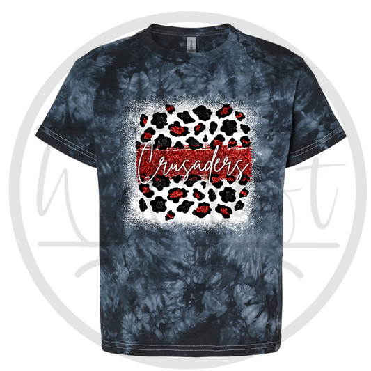 Crystal Tie-Dyed Black Crusaders Leopard