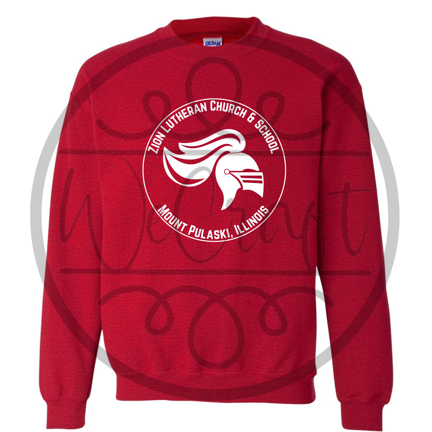 Zion Lutheran Logo Crewneck - Red