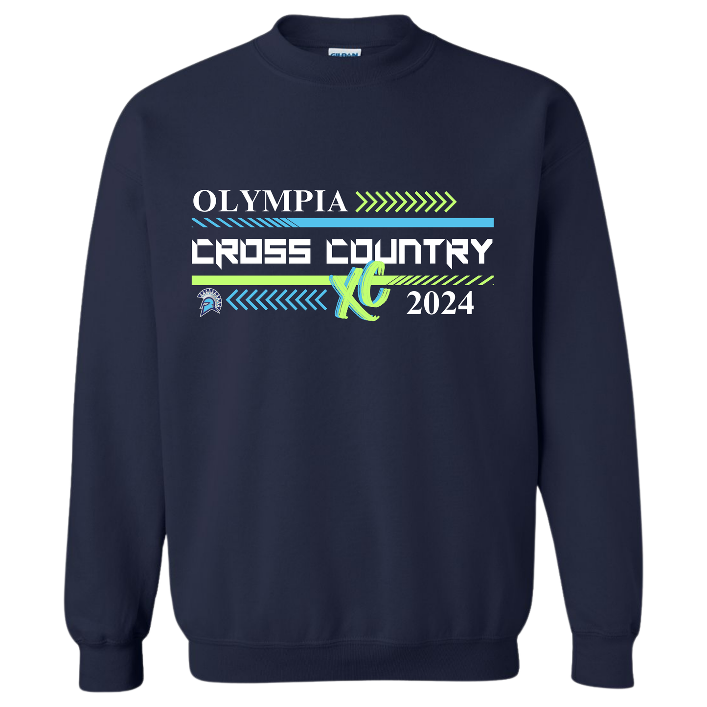 Navy Spartans XC Crewneck