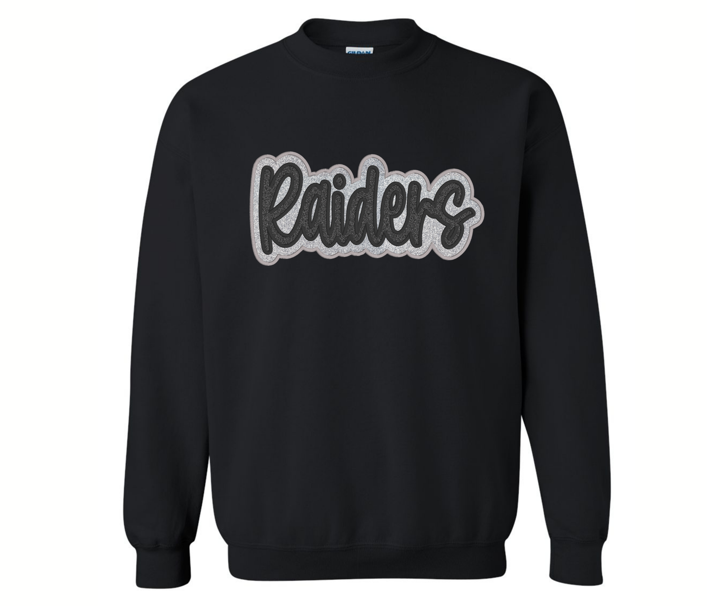 Raiders Faux Patch Crewneck