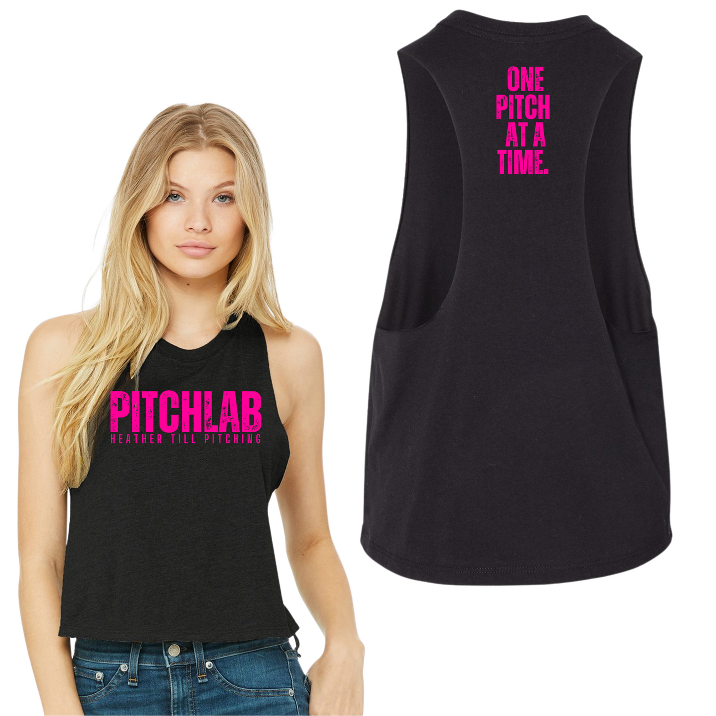 PitchLab Bella + Canvas Racerback Cropped Tank