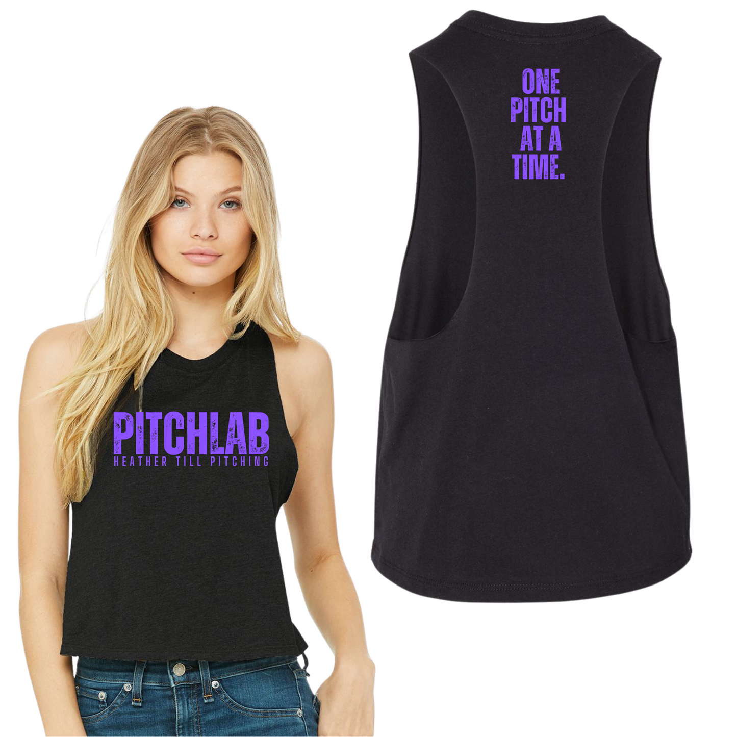 PitchLab Bella + Canvas Racerback Cropped Tank