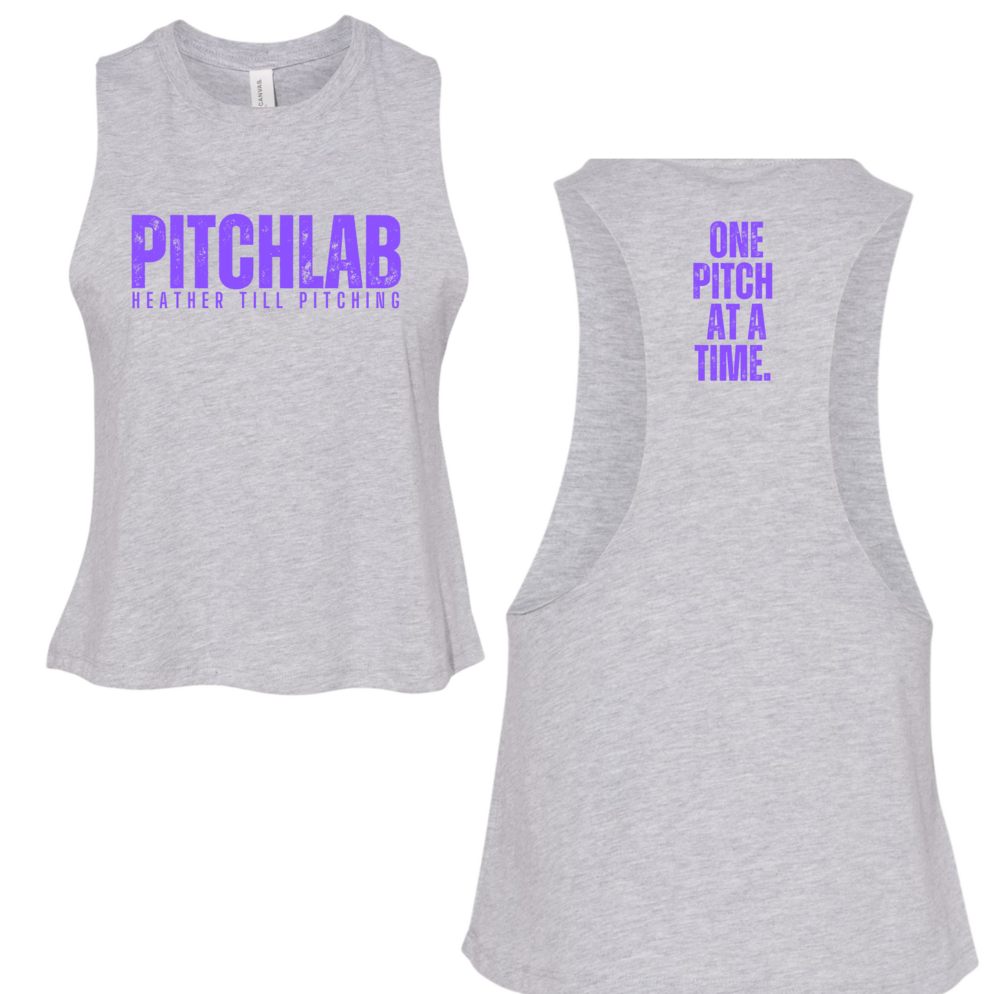 PitchLab Bella + Canvas Racerback Cropped Tank