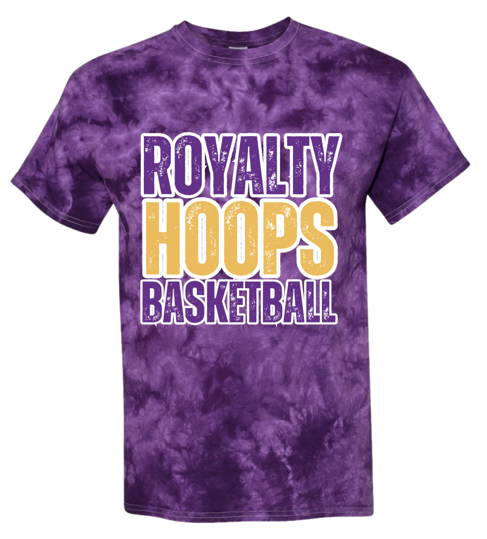 Purple Tie Dye Stacked Logo Tee