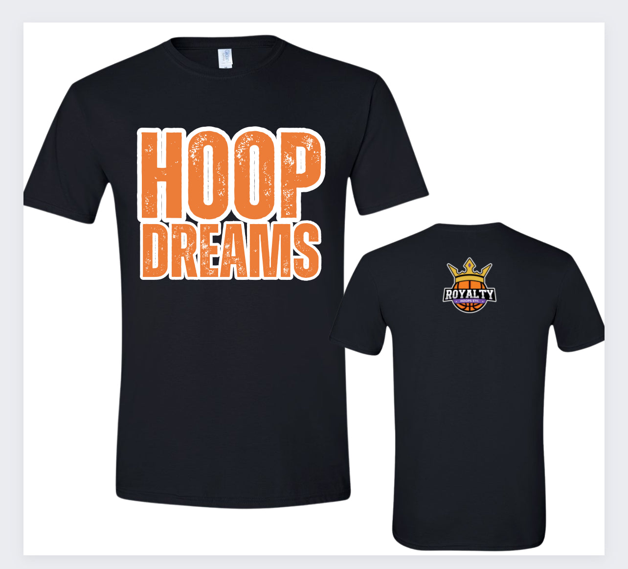 Hoop Dreams Distressed Tee - Orange