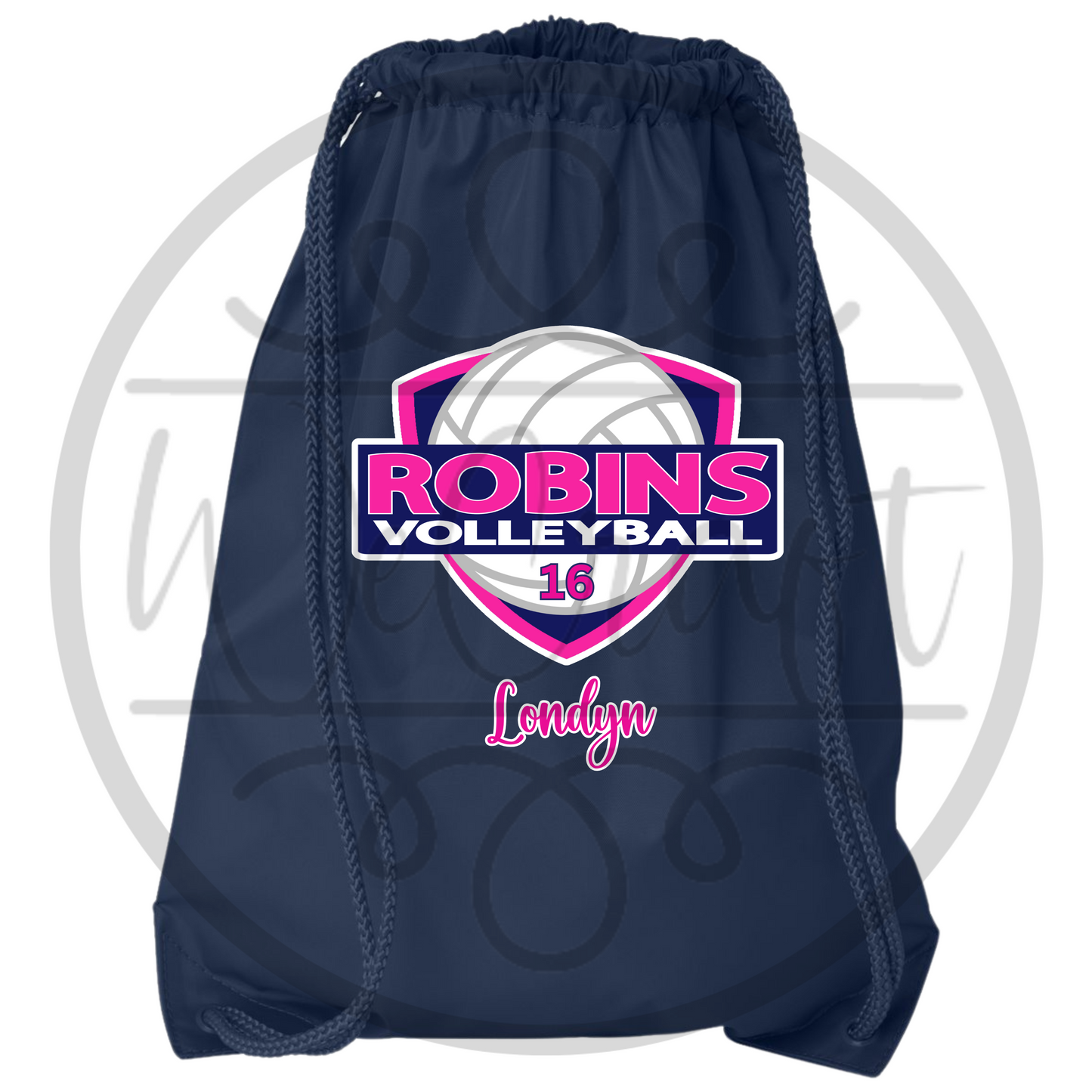 Personalized Robins VB Drawstring Bag