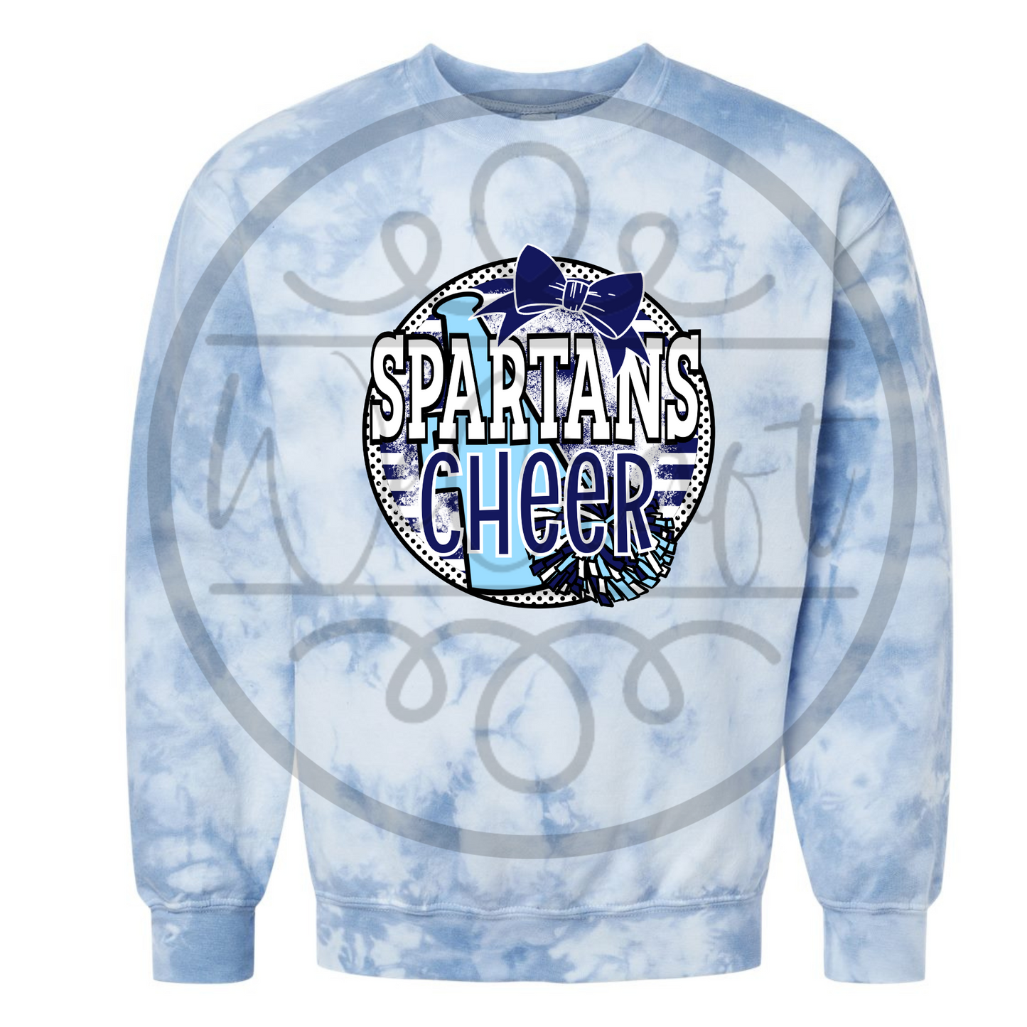 Spartan Cheer Tie Dye Crewneck