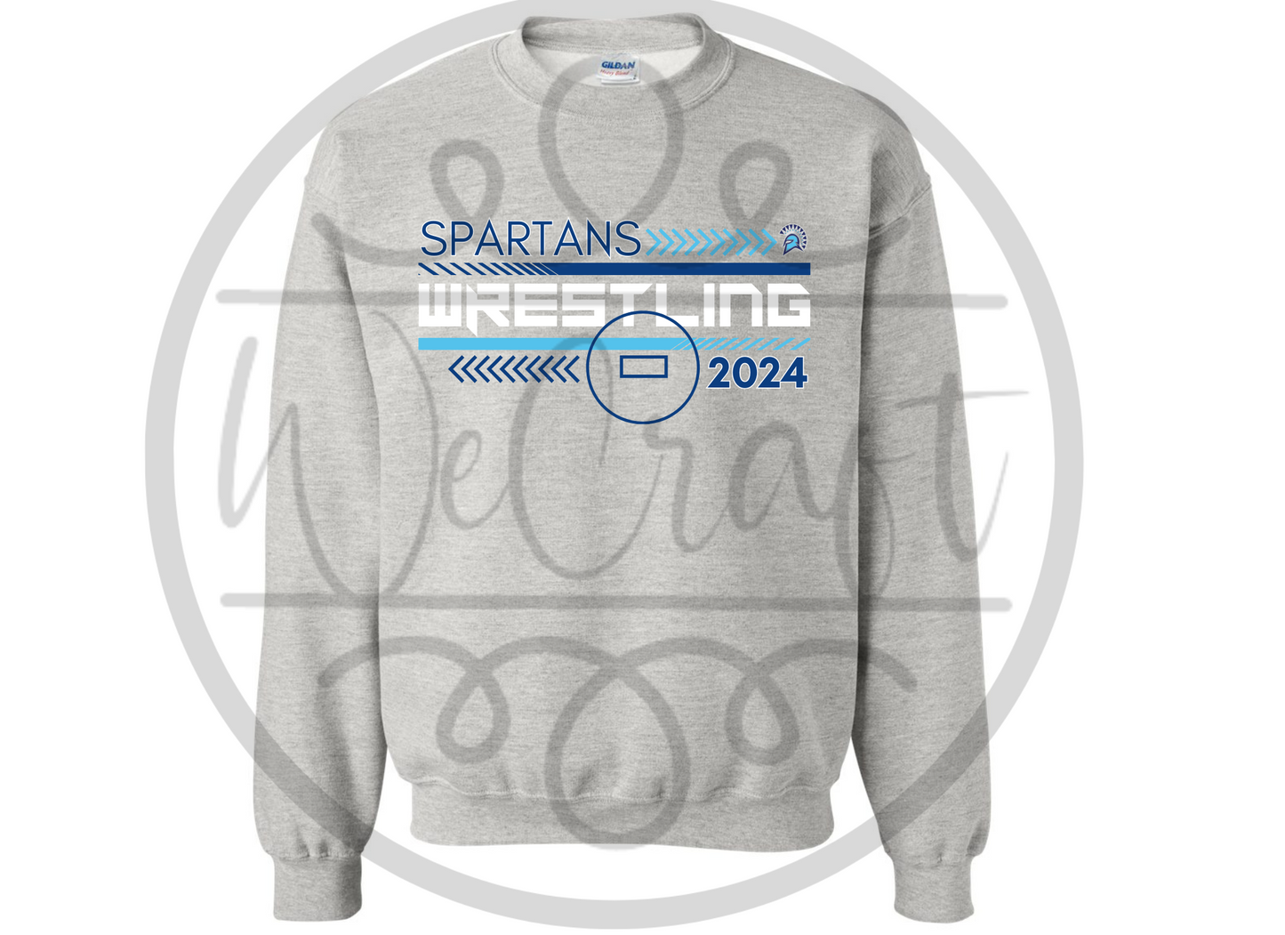 Etched Spartans Wrestling Crew - front only