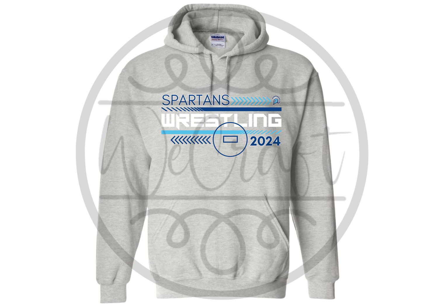 Etched Spartans Hoodie front only