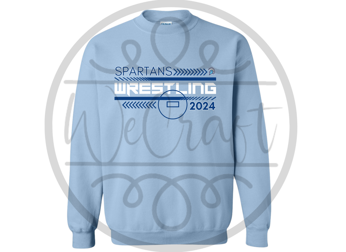 Etched Spartans Wrestling Crew - front only