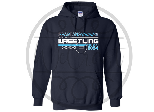 Etched Spartans Hoodie front only