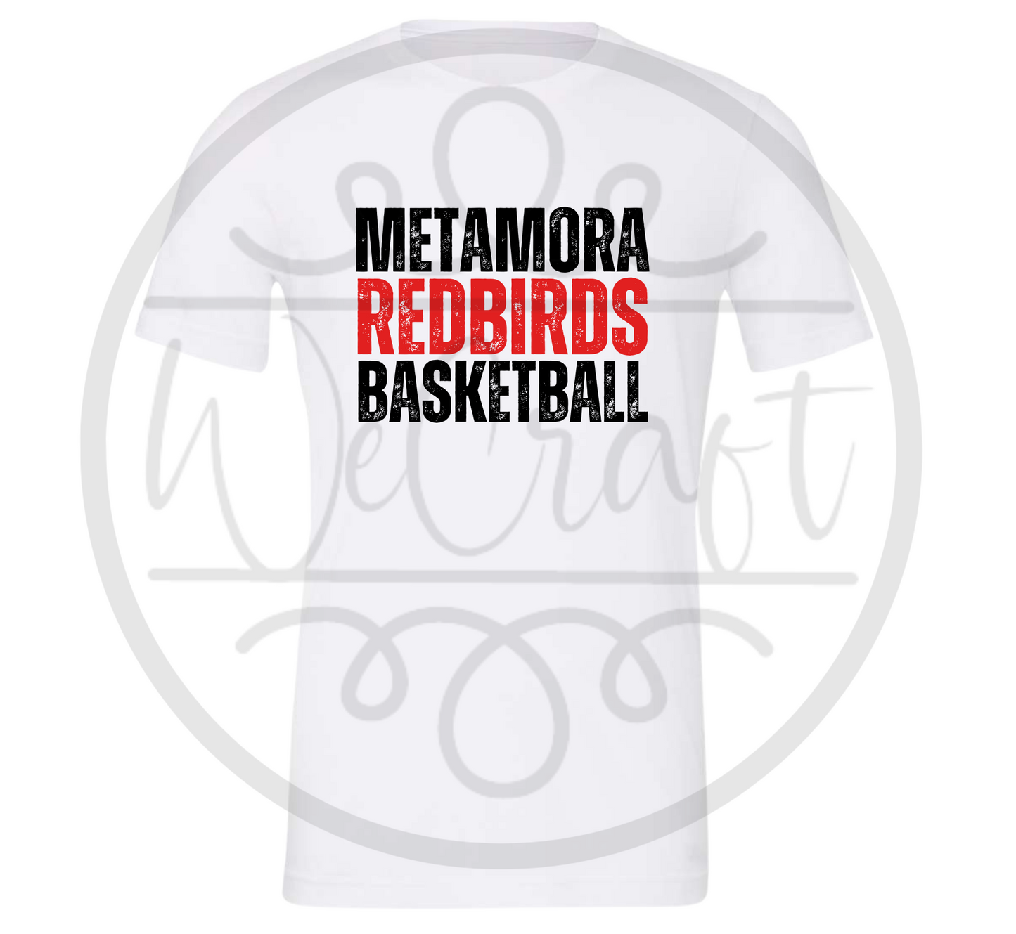 Redbirds Basketball Stacked Tee