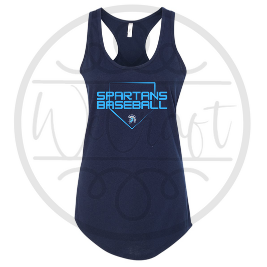 Spartans Baseball Navy Tank