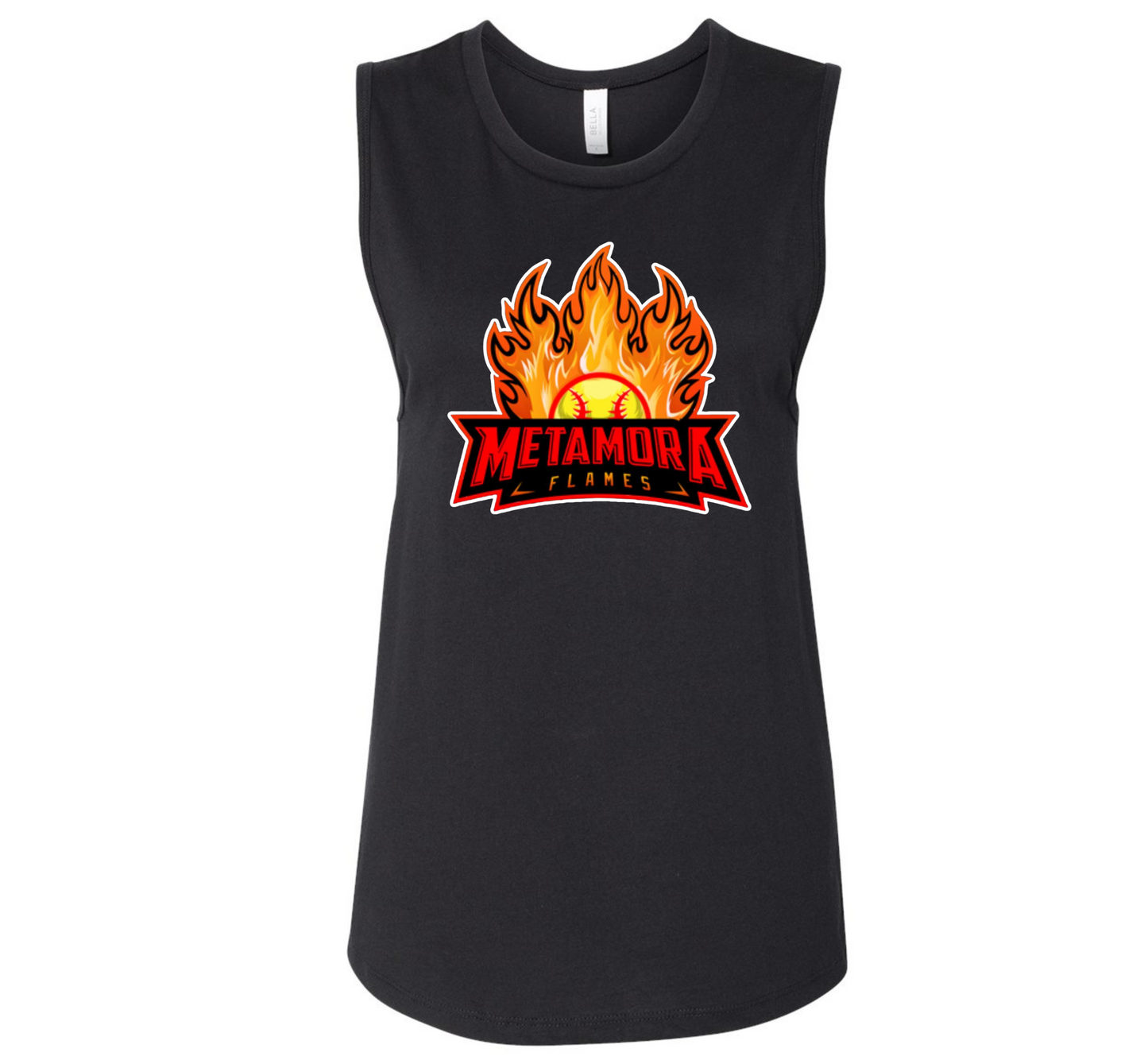 Women’s Bella + Canvas Black Muscle Logo Tank