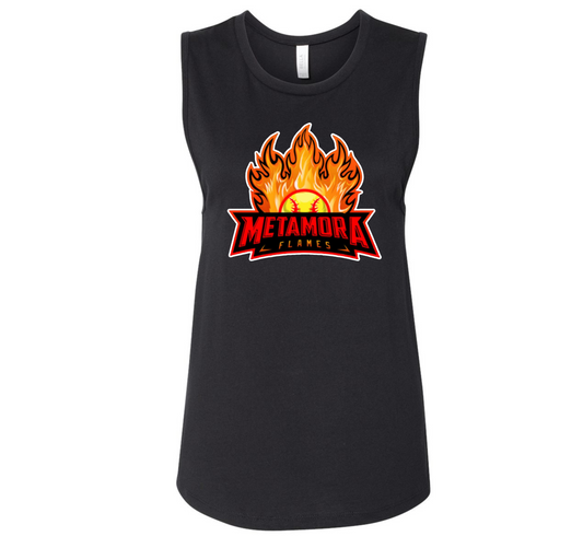 Women’s Bella + Canvas Black Muscle Logo Tank