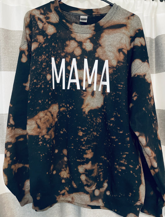 "Mama" Bleached Dyed Crewneck