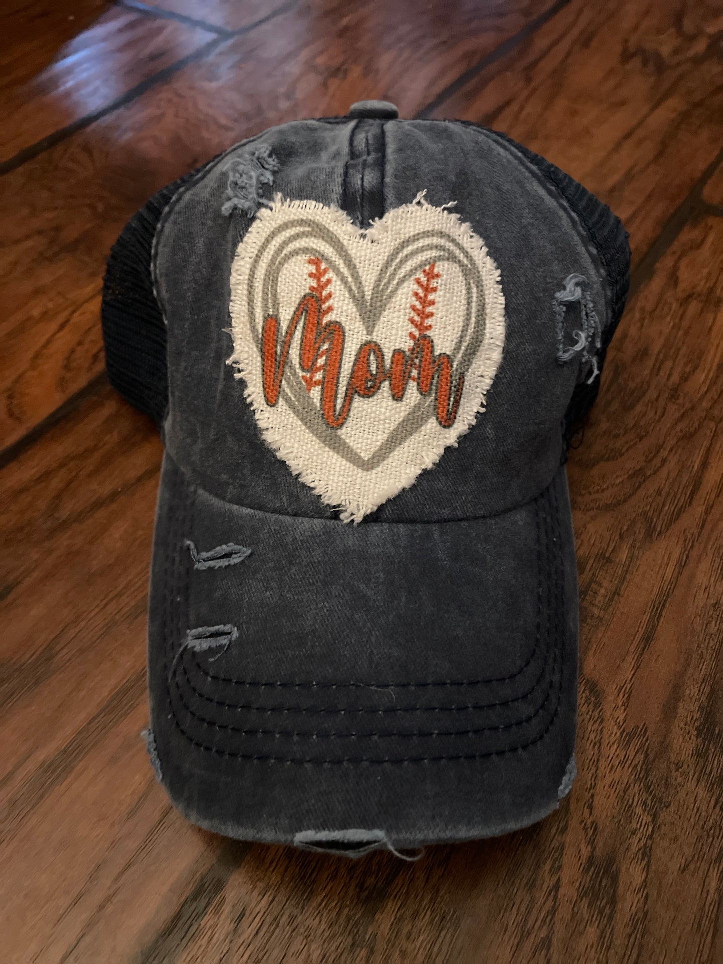 Custom Design Distressed Ponytail Hats